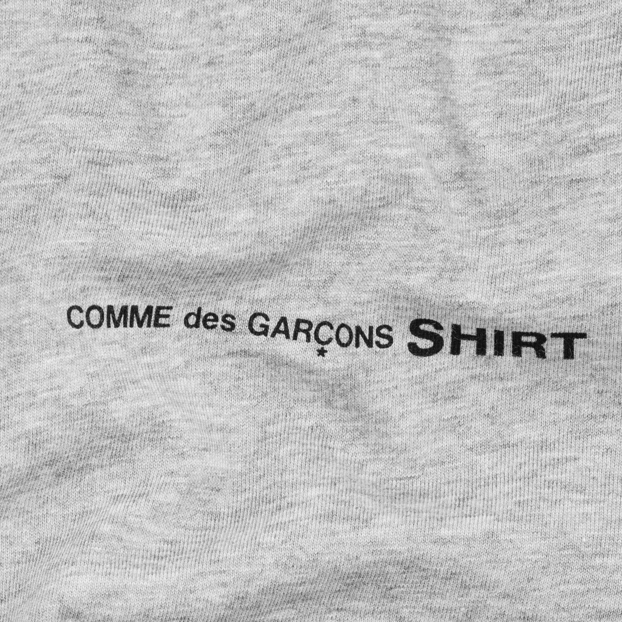 Comme Des Garcons Shirt Mens Logo LS Tee Grey