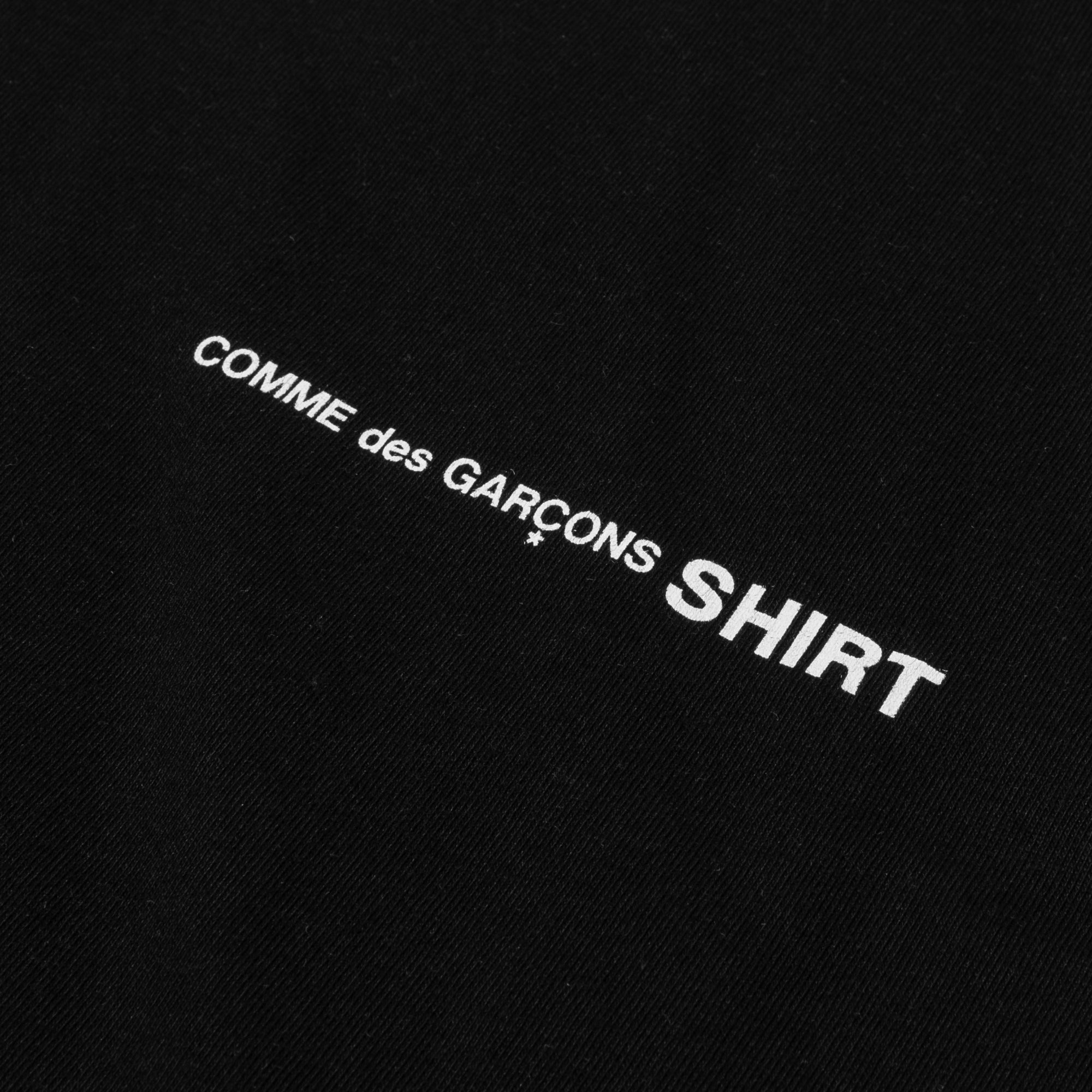 CDG Shirt Mens Oversized Logo SS Tee Black