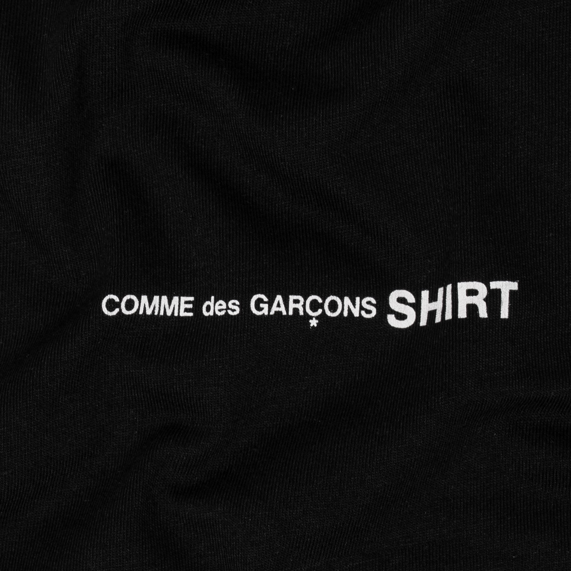 CDG Shirt Mens Oversized Logo SS Tee Black