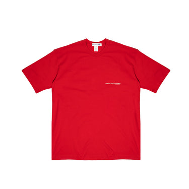 Comme Des Garcons Shirt Mens Oversized Logo SS Tee Red