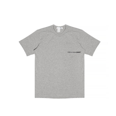 Comme Des Garcons Shirt Mens Oversized Logo SS Tee Grey
