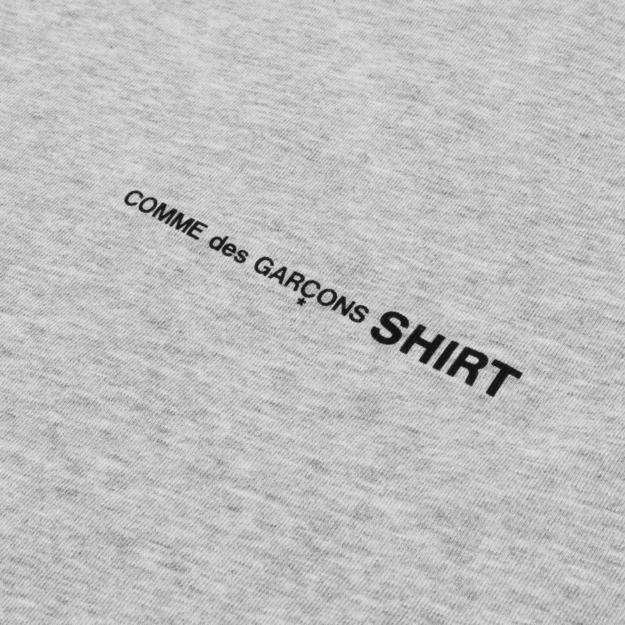 Comme Des Garcons Shirt Mens Oversized Logo SS Tee Grey