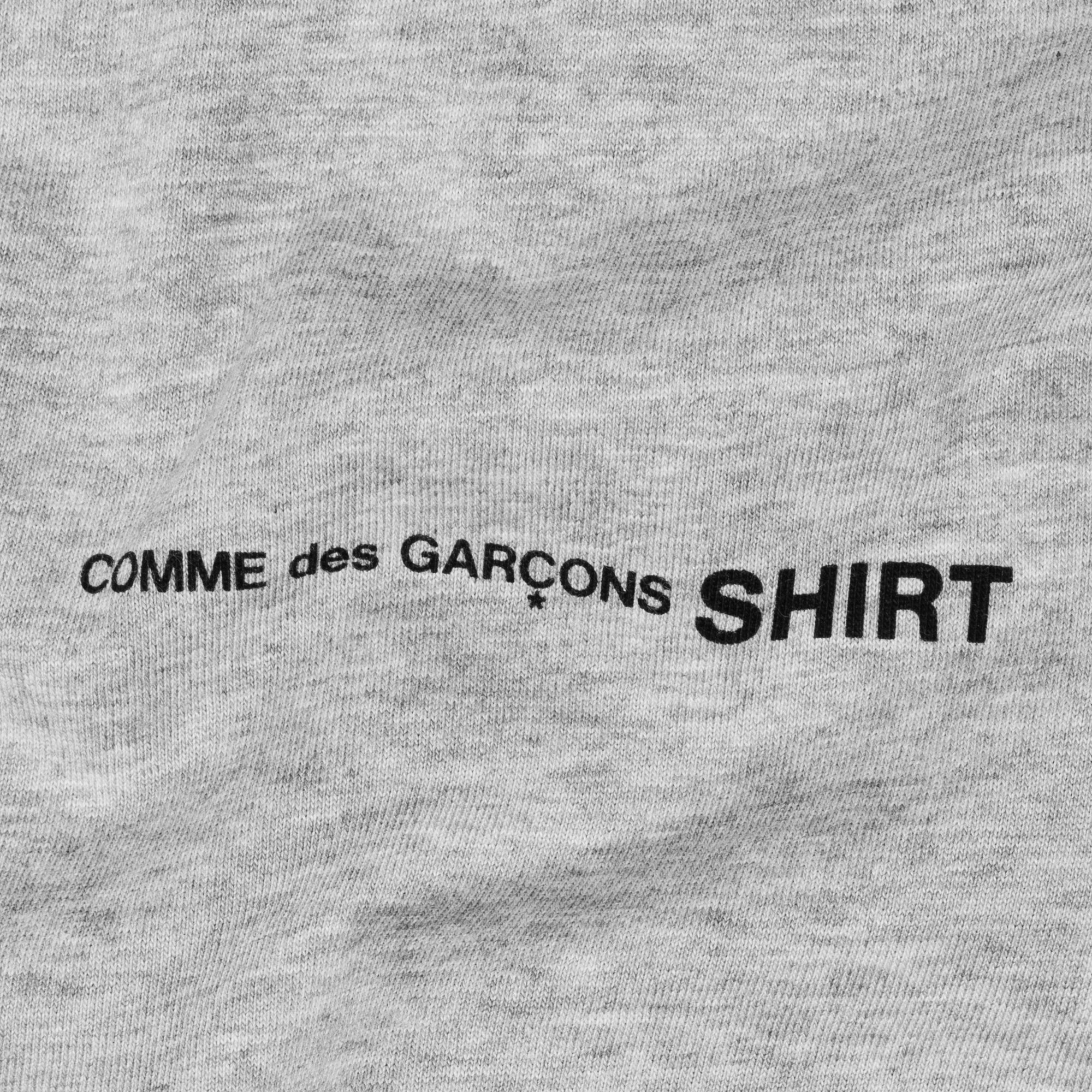 Comme Des Garcons Shirt Mens Oversized Logo SS Tee Grey