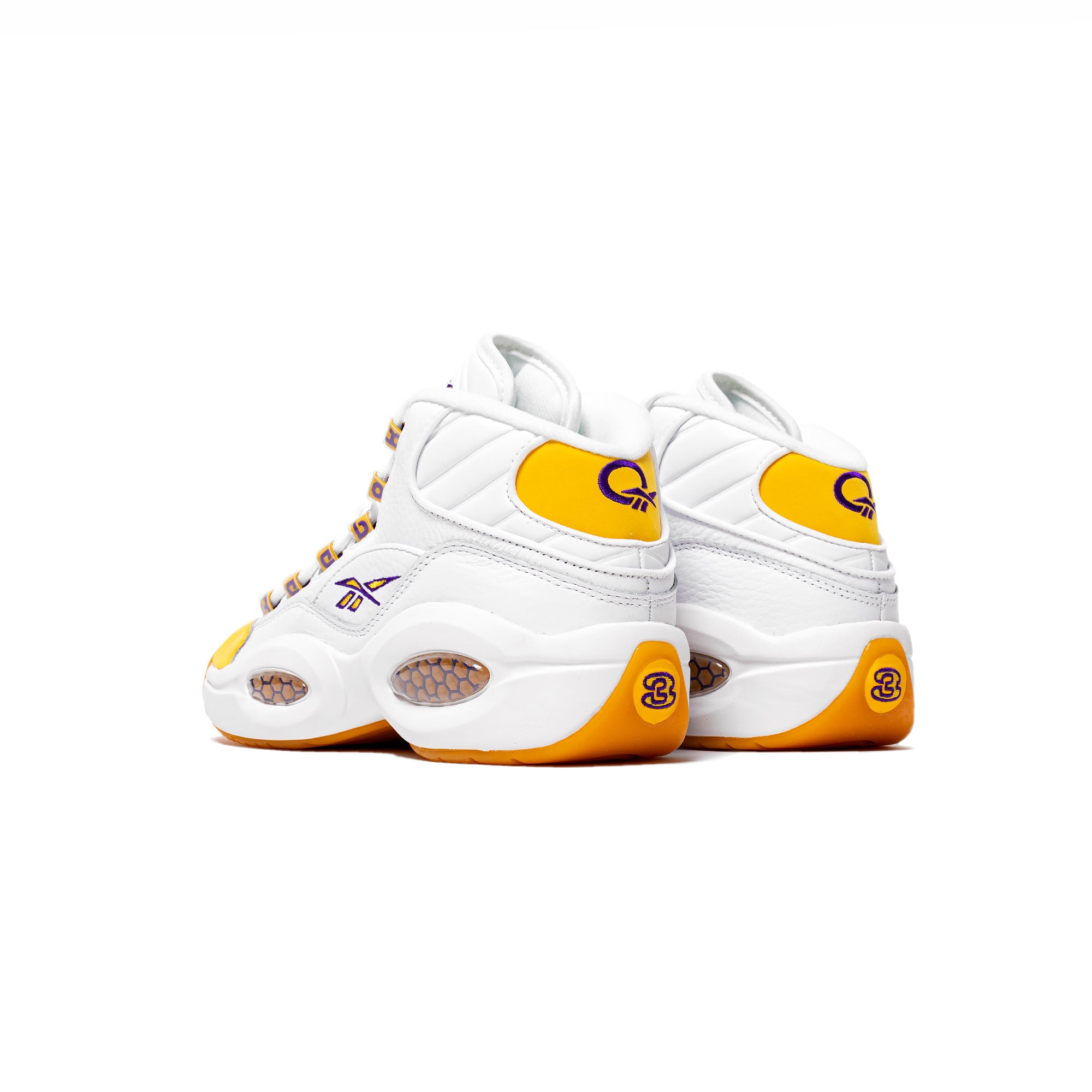 Reebok Mens Question Mid 'Yellow Toe' Shoes