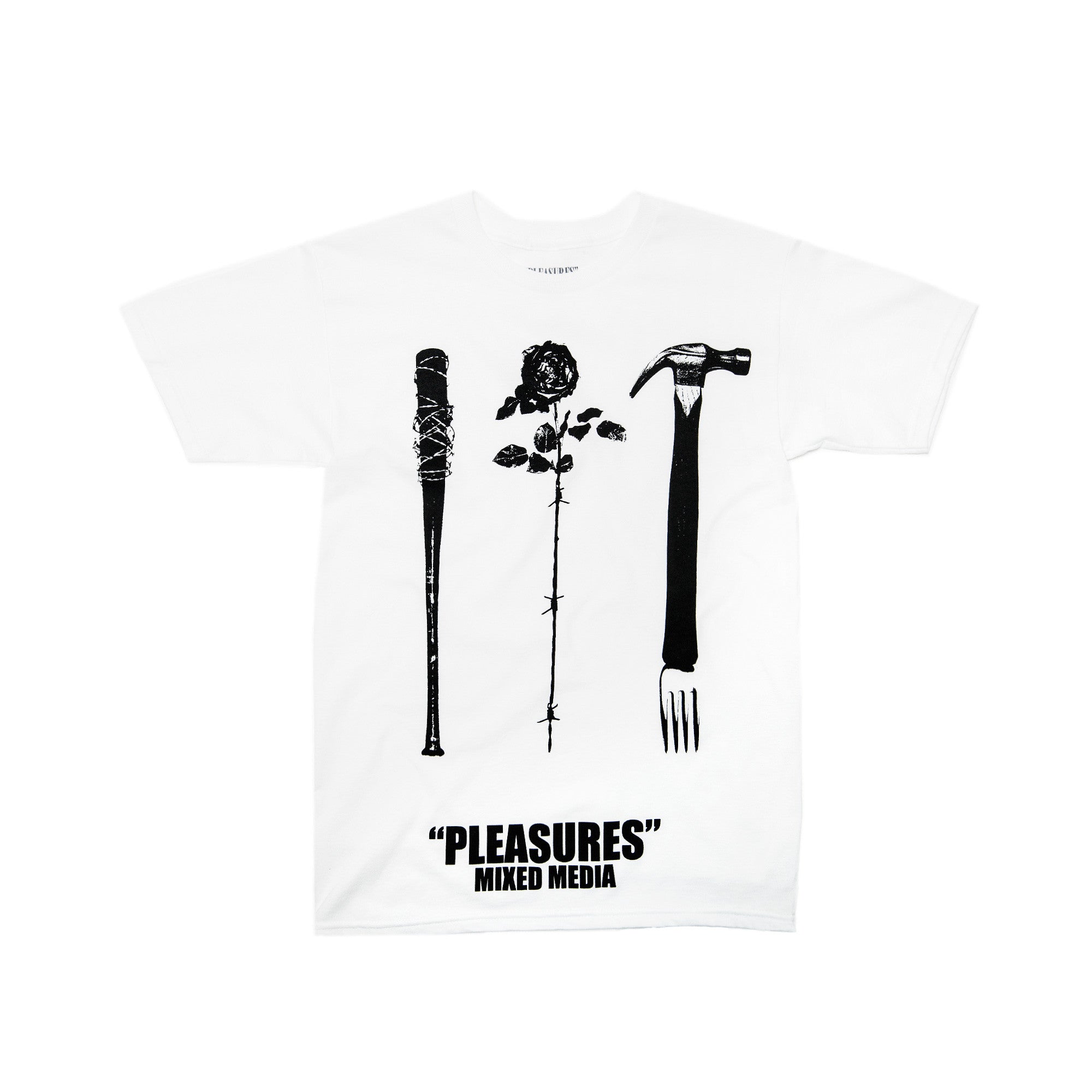 Pleasures Mixed Media Tee - White