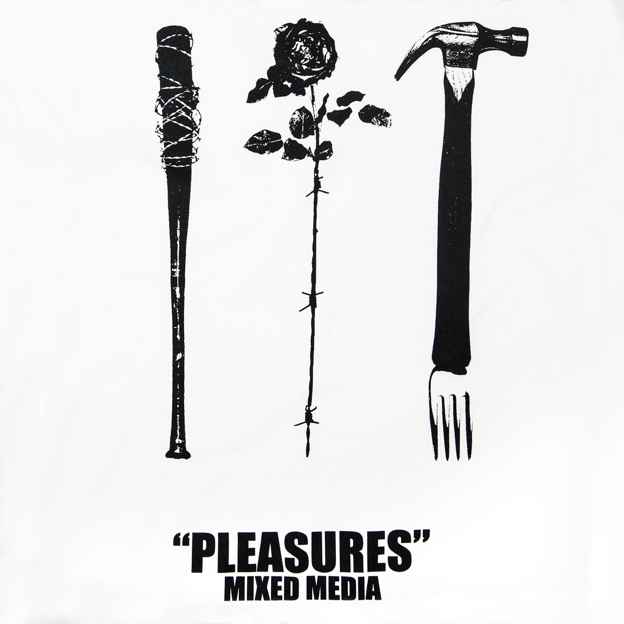 Pleasures, Mixed Media, Tee, White