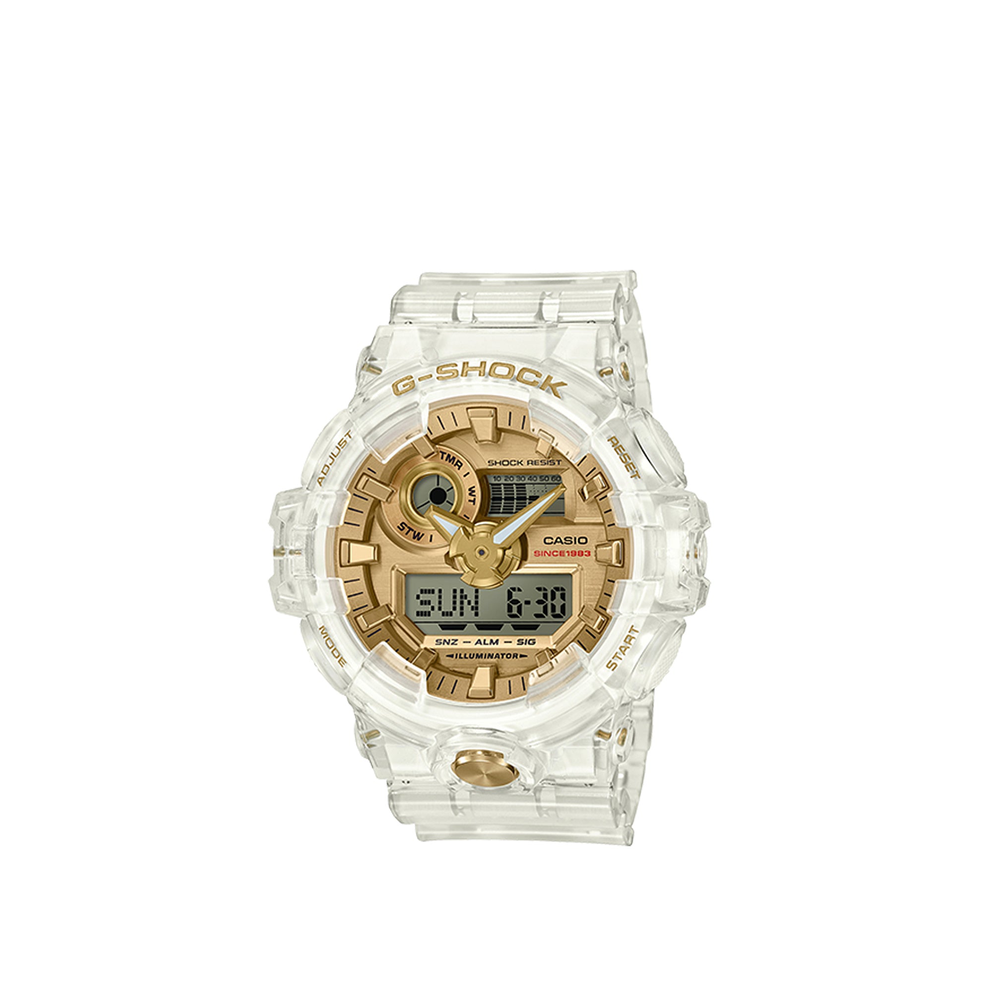 G-Shock Mens 35th Anniversary Glacier Gold Watch [GA735E-7A]