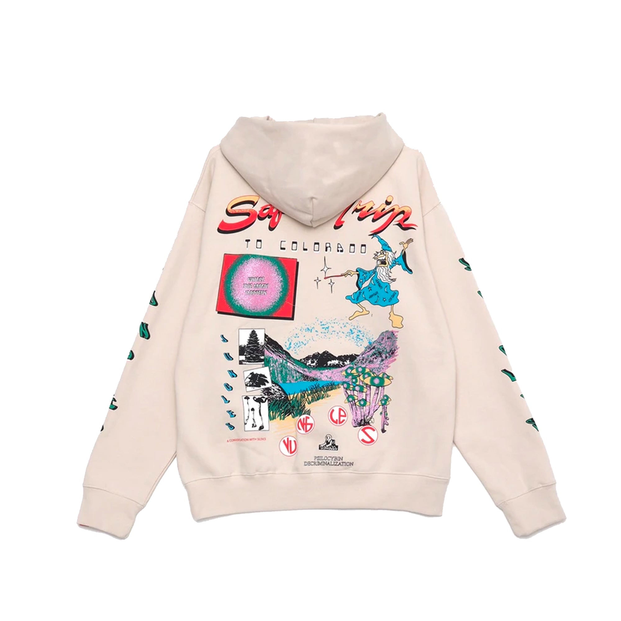 Jungles Mens Safe Trip Hoodie 'Cream'