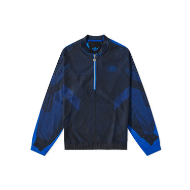 Adidas Mens Blueversion Half-Zip Soccer Silk Tracktop