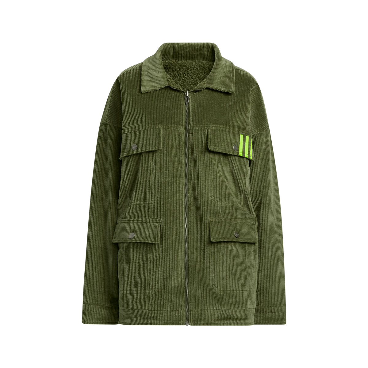 Adidas x Ivy Park Oversized Reversible Corduroy Jacket 'Wild Pine