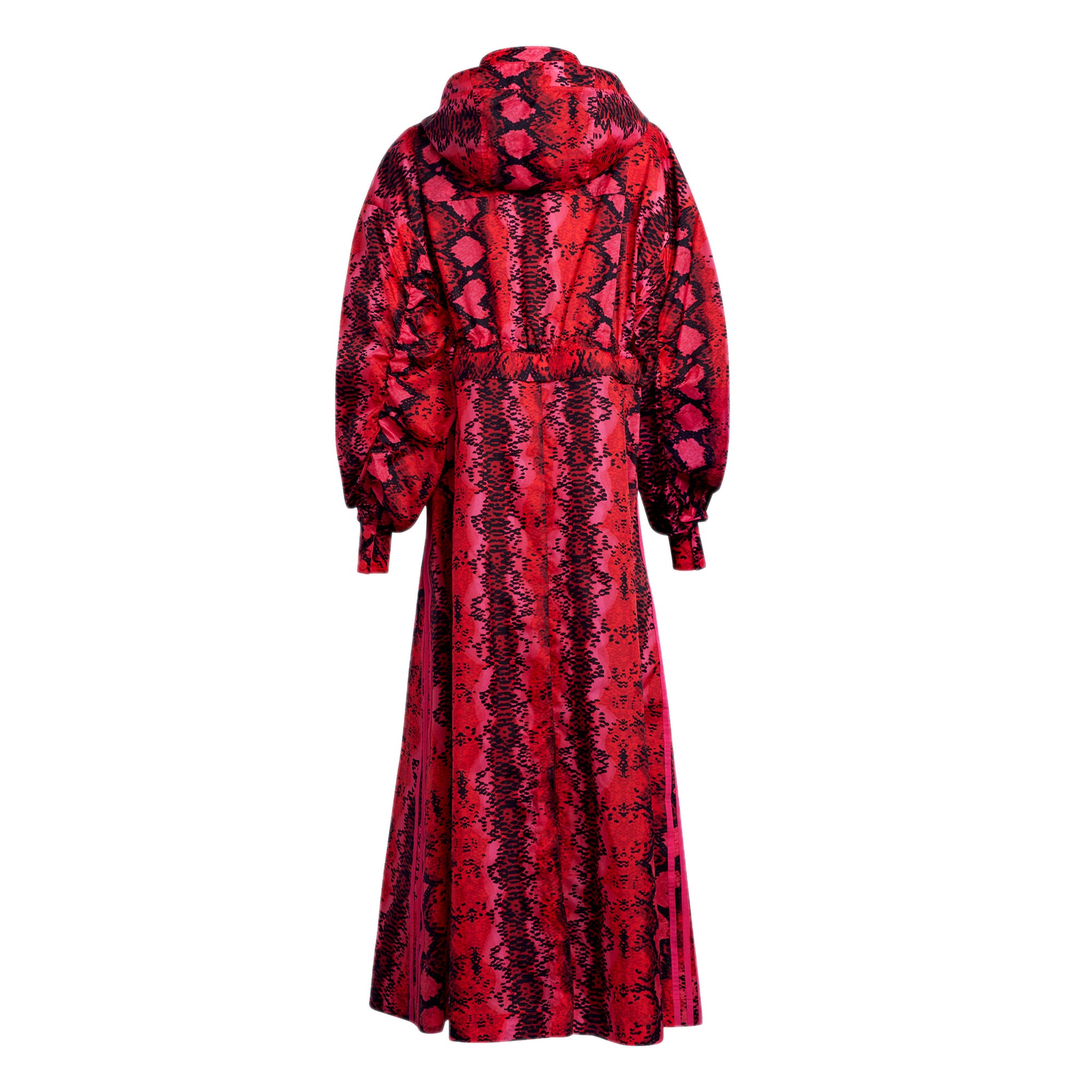 ivy park red dress Ivy Park Oversize Velvet Logo Hoodie Dress In Chilli Red