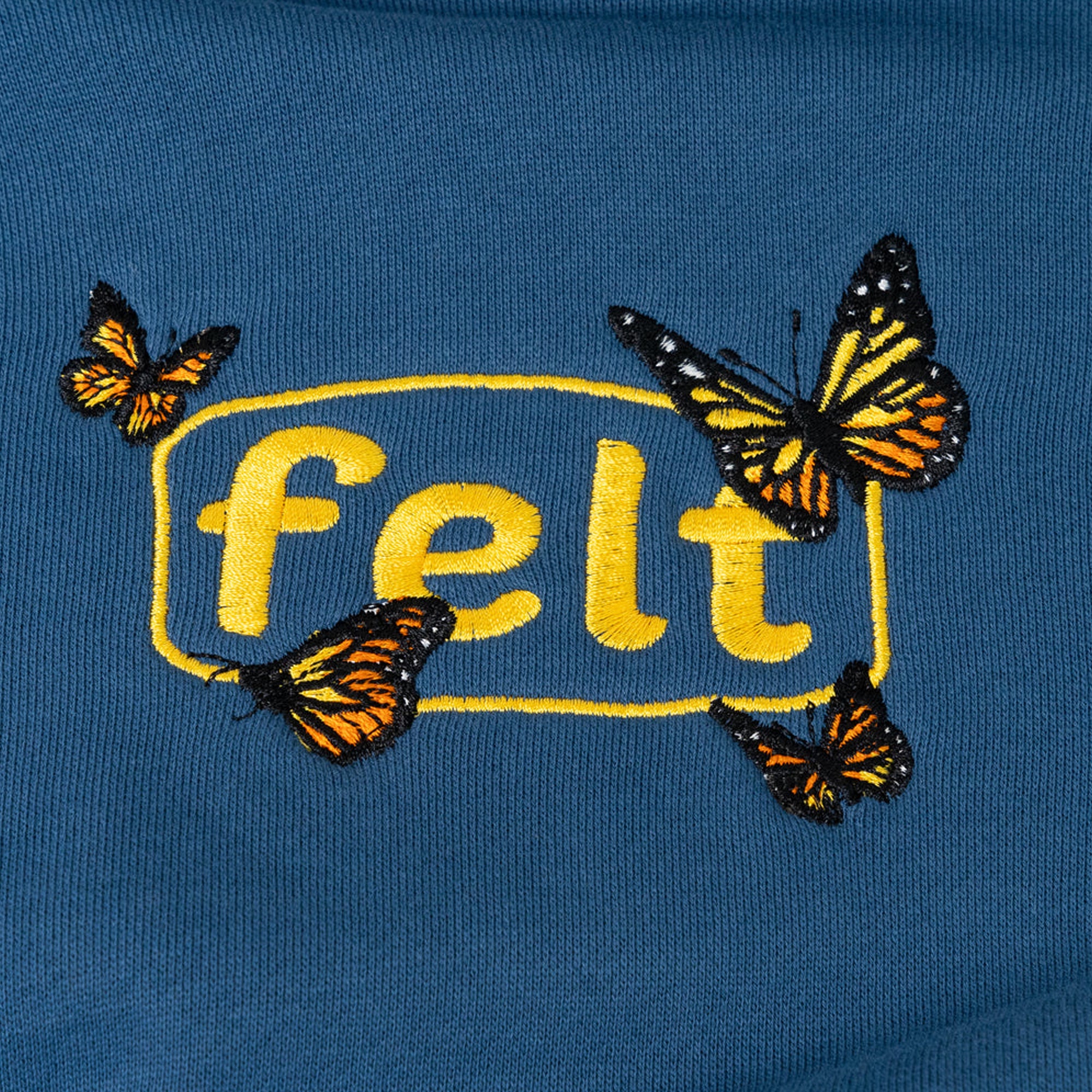 Felt Mens Butterfly Fleece Hoodie