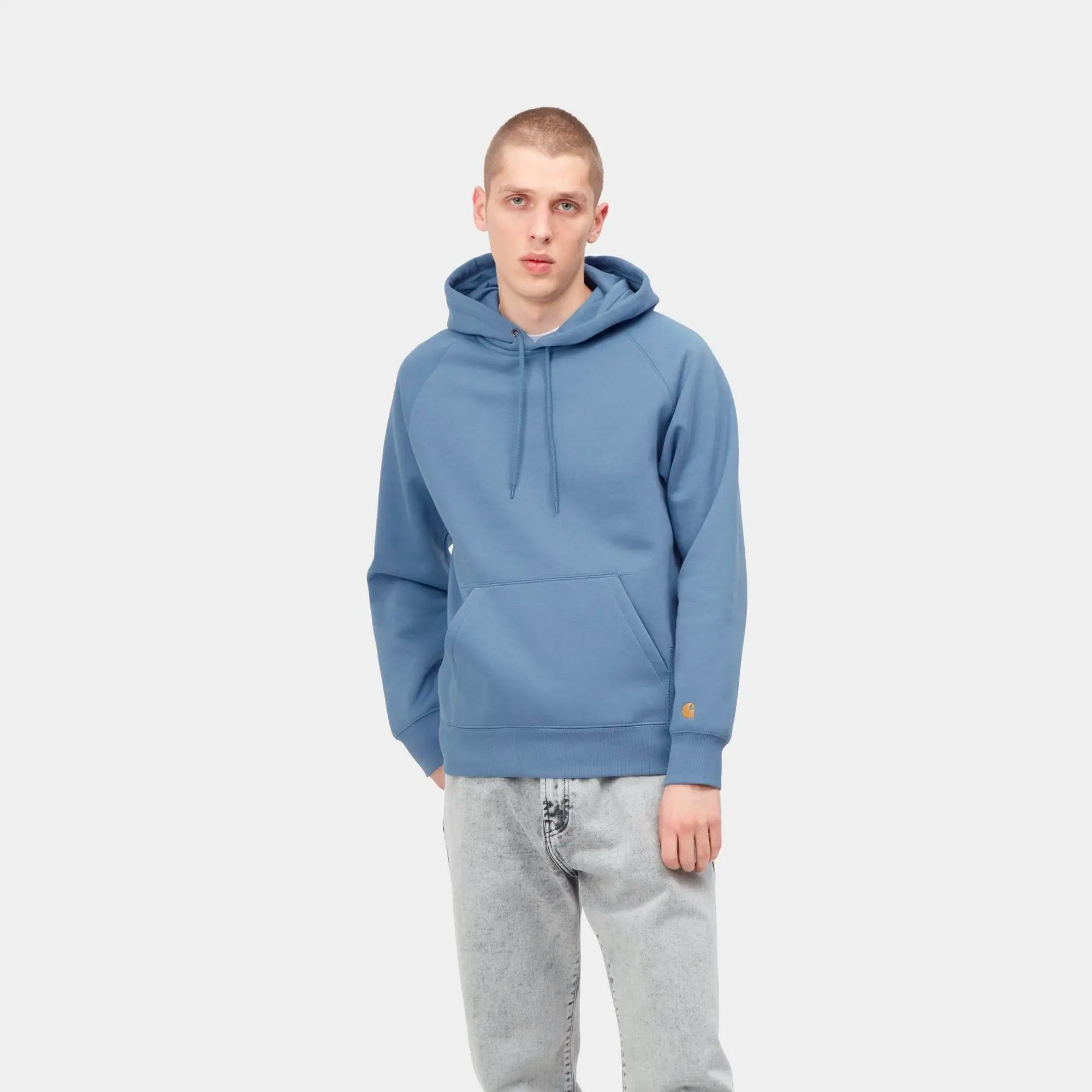 Carhartt WIP Mens Chase Hoodie Icy Water