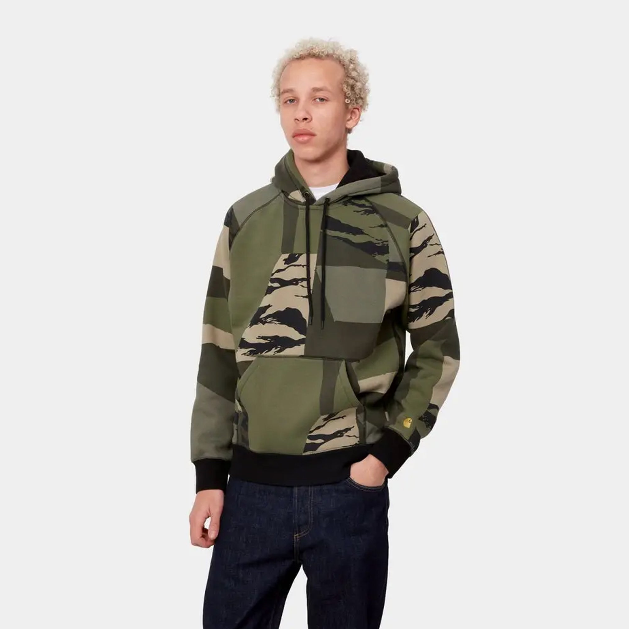 Carhartt WIP Mens Chase Hoodie Camo Mend