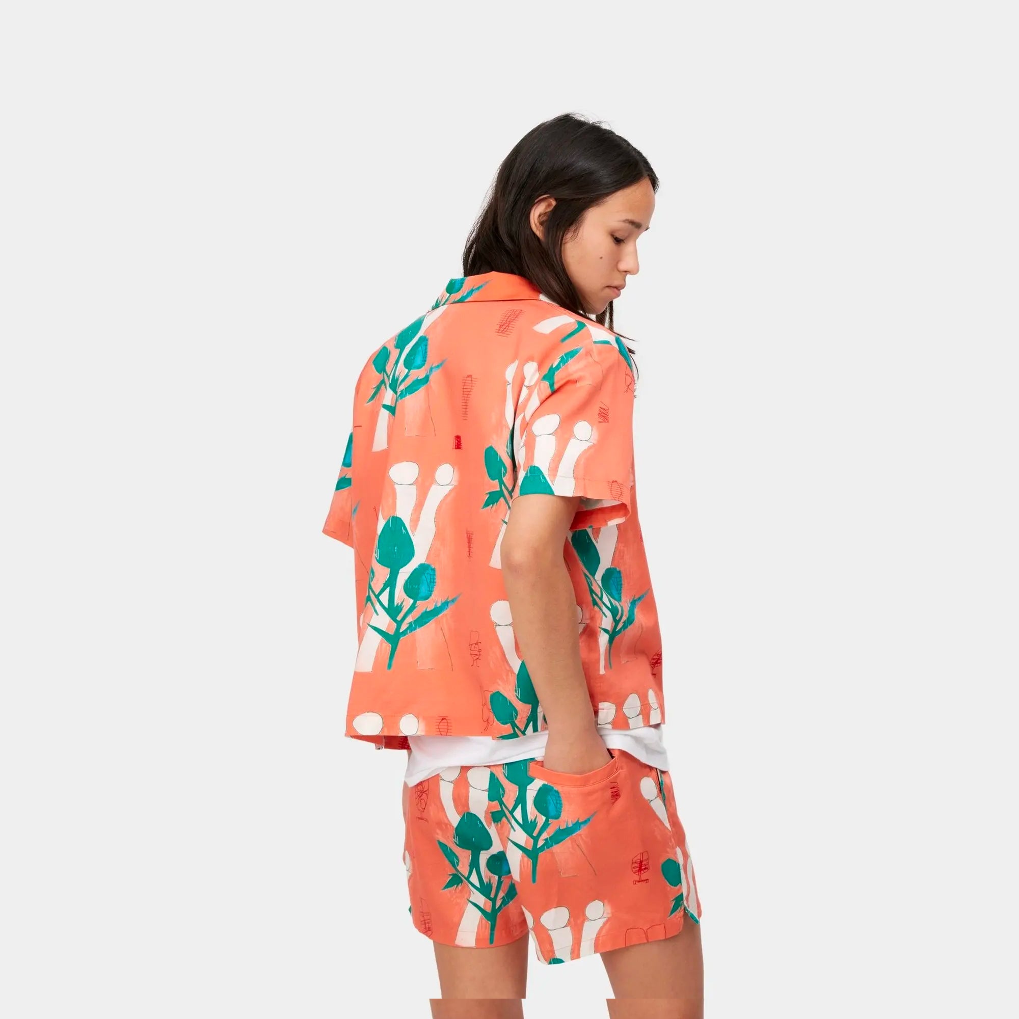 Carhartt Womens S/S Tom Kro?! Flowers Shirt 'Flowers Print'