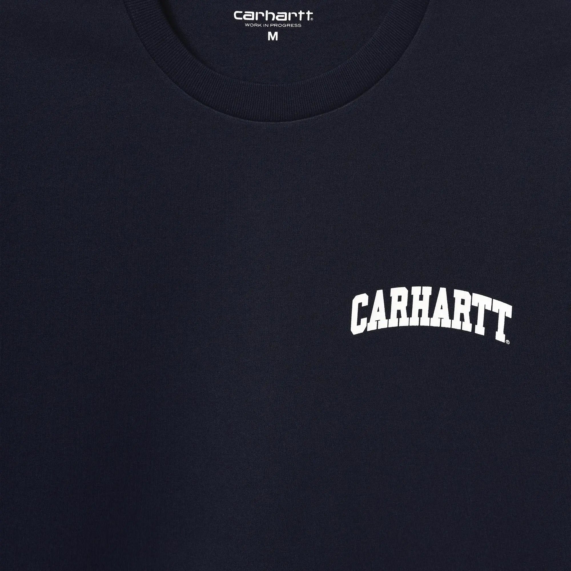 Carhartt Mens S/S University Script T-Shirt 'Dark Navy/White'