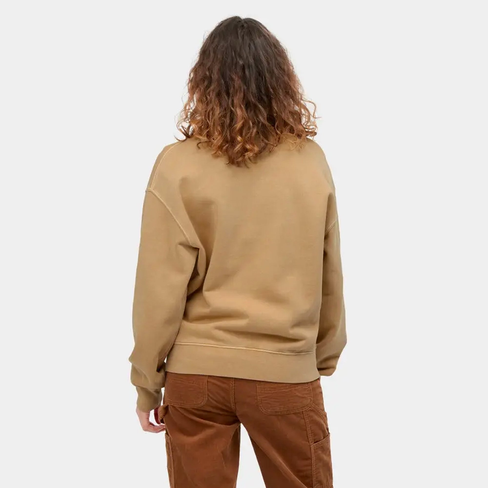 Carhartt WIP Womens Nelson Crewneck Sweatshirt Dusty Brown