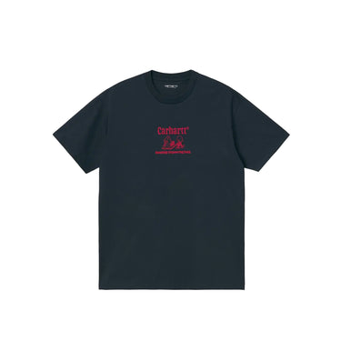 Carhartt WIP Mens Schools Out SS Tee Dark Navy