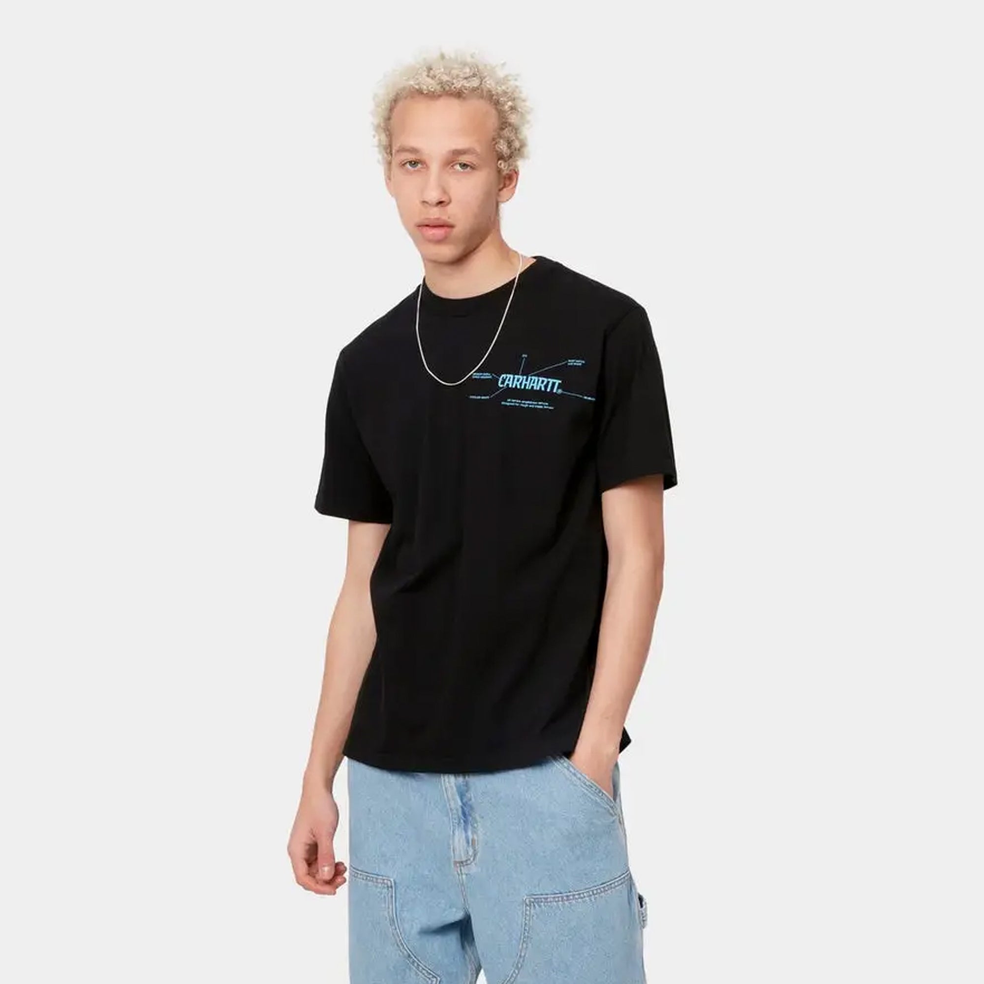 Carhartt WIP Mens Blueprint SS Tee Black