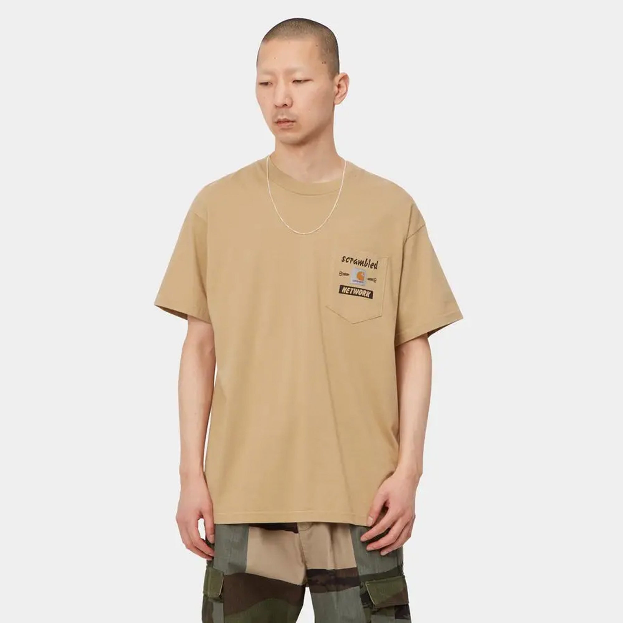 Carhartt WIP Mens Scramble Pocket SS Tee Dusty Brown