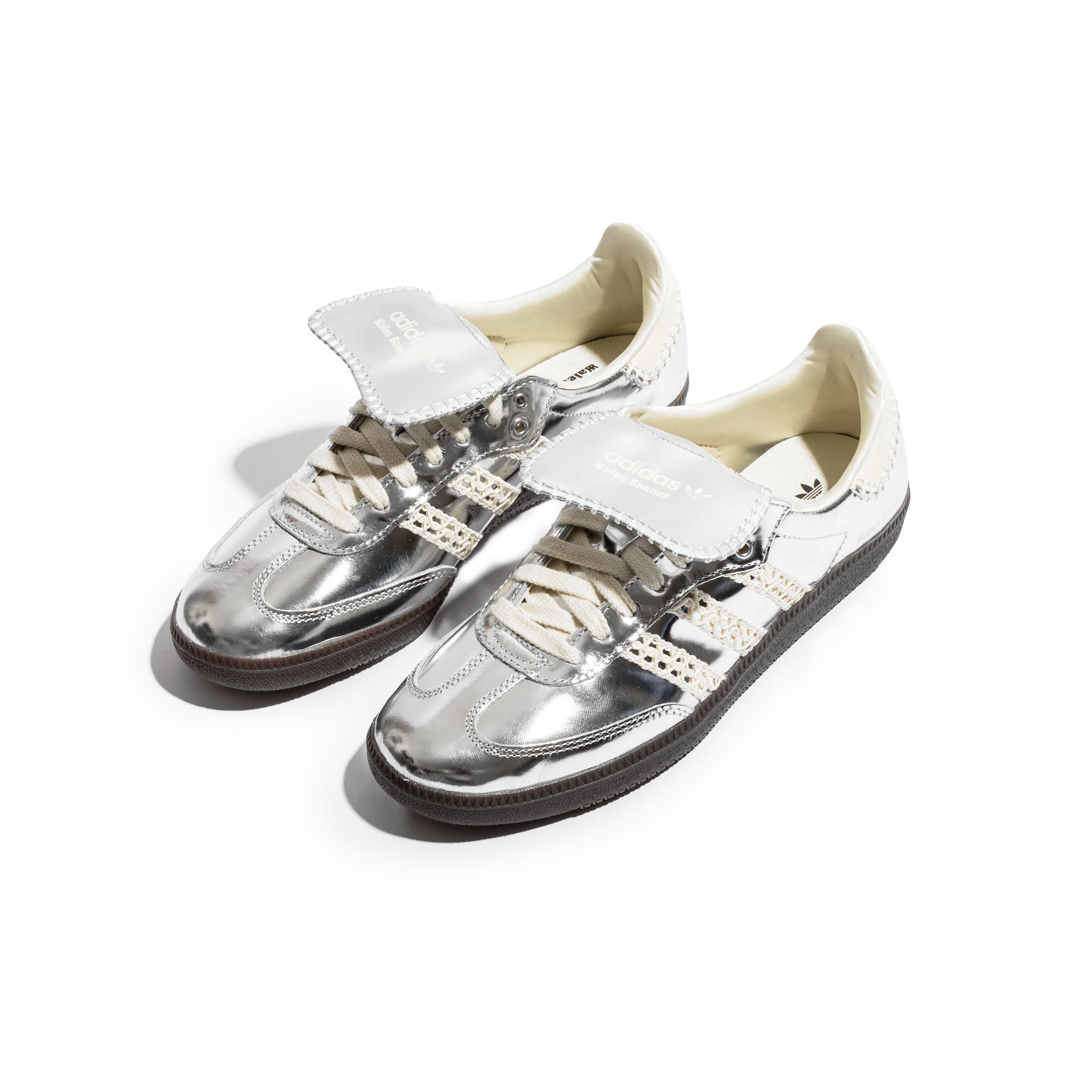 Adidas x Wales Bonner Silver Samba Shoes Extra Butter Adidas x Wales Bonner Silver Samba Shoes Extra Butter