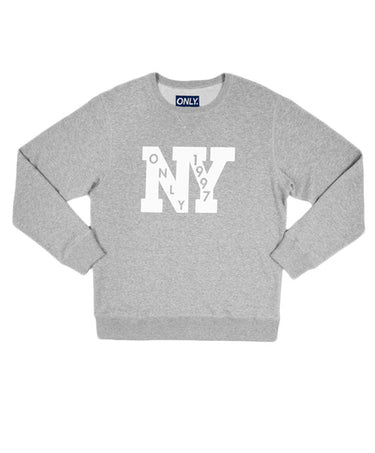 Only NY Outfield French Terry Crewneck (Heather Grey)