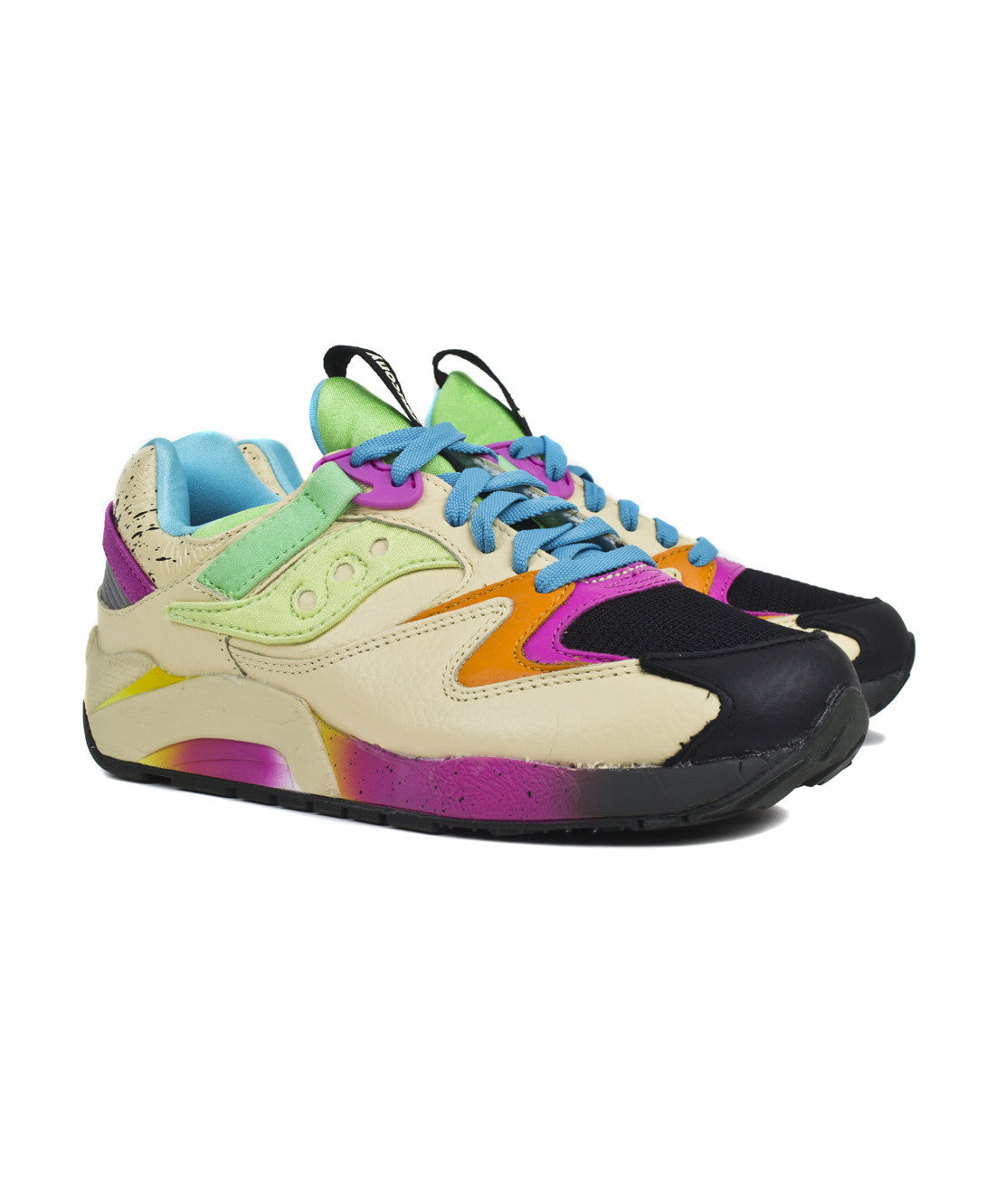 S70234-1, saucony, shoe gallery, locals only, grid 9000, multi color, orange, green, pink, purple, saucony grid 9000