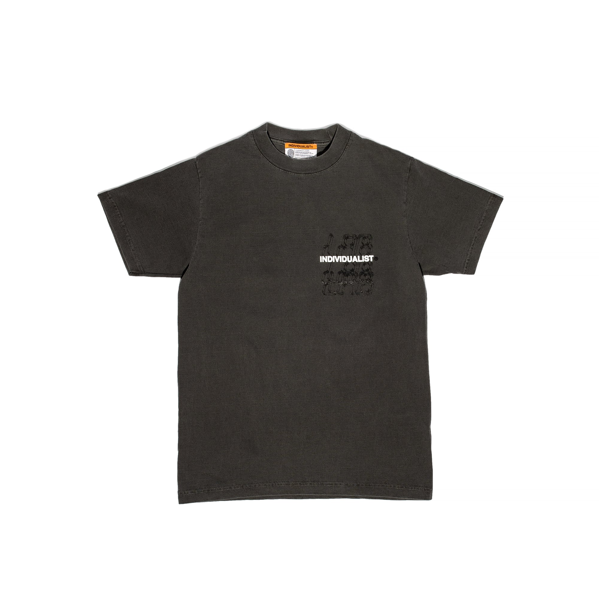 INDVLST Mens Over Print Tee 'Over Dyed Cement'