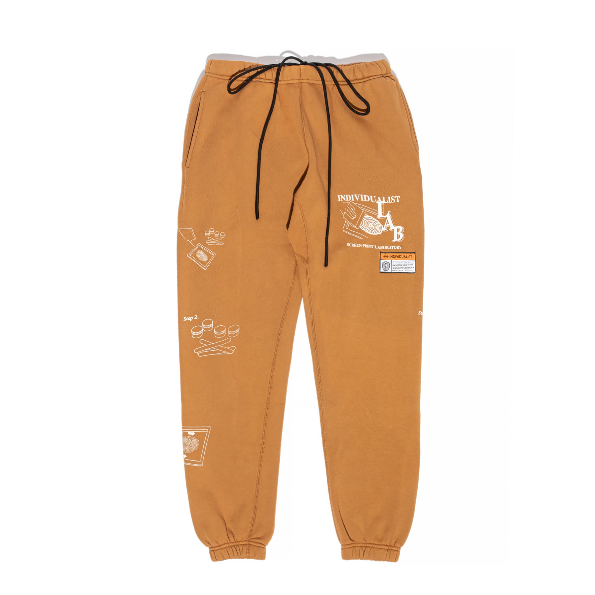 INDVLST Mens How To Fleece Pant 'Dyed Burnt Orange'