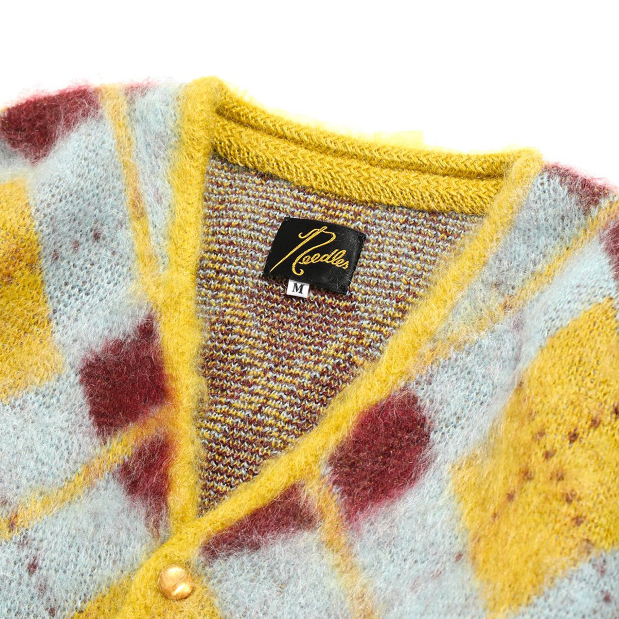 Needles Mens Mohair Cardigan 'Yellow'