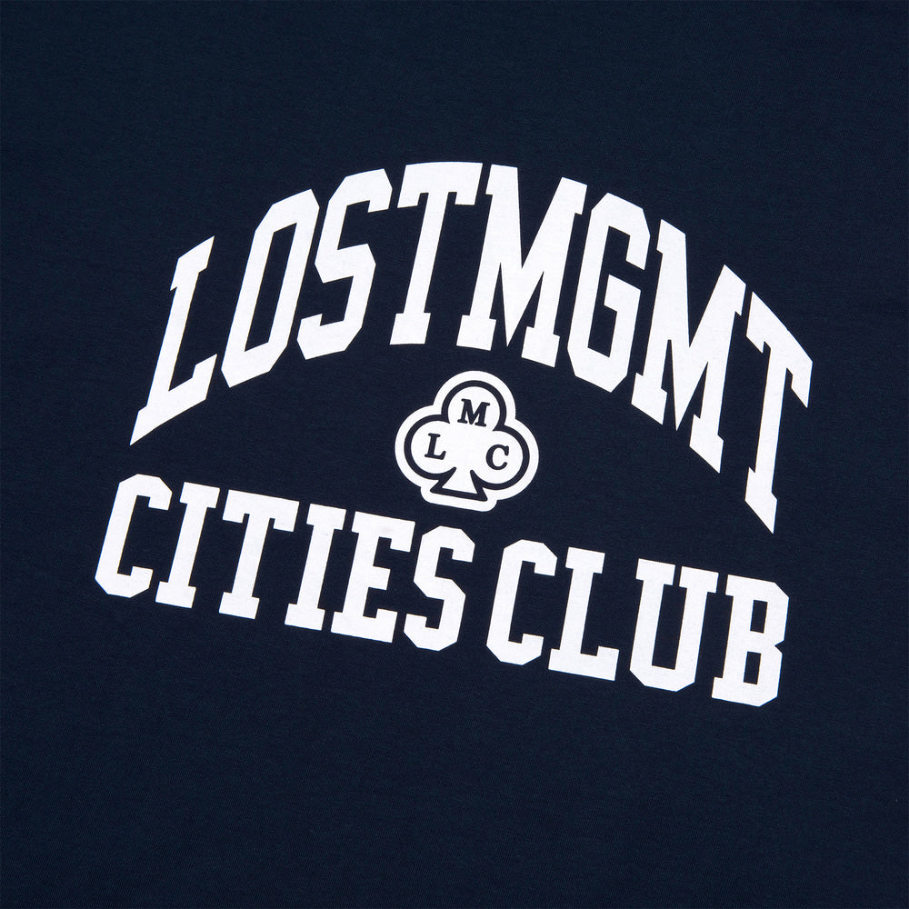 Lost Management Cities Club Athletic T-Shirt 'Navy'