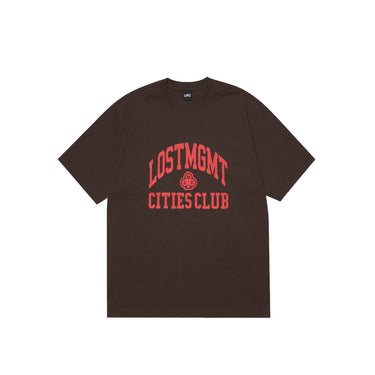 Lost Management Cities Club Athletic T-Shirt 'Brown'