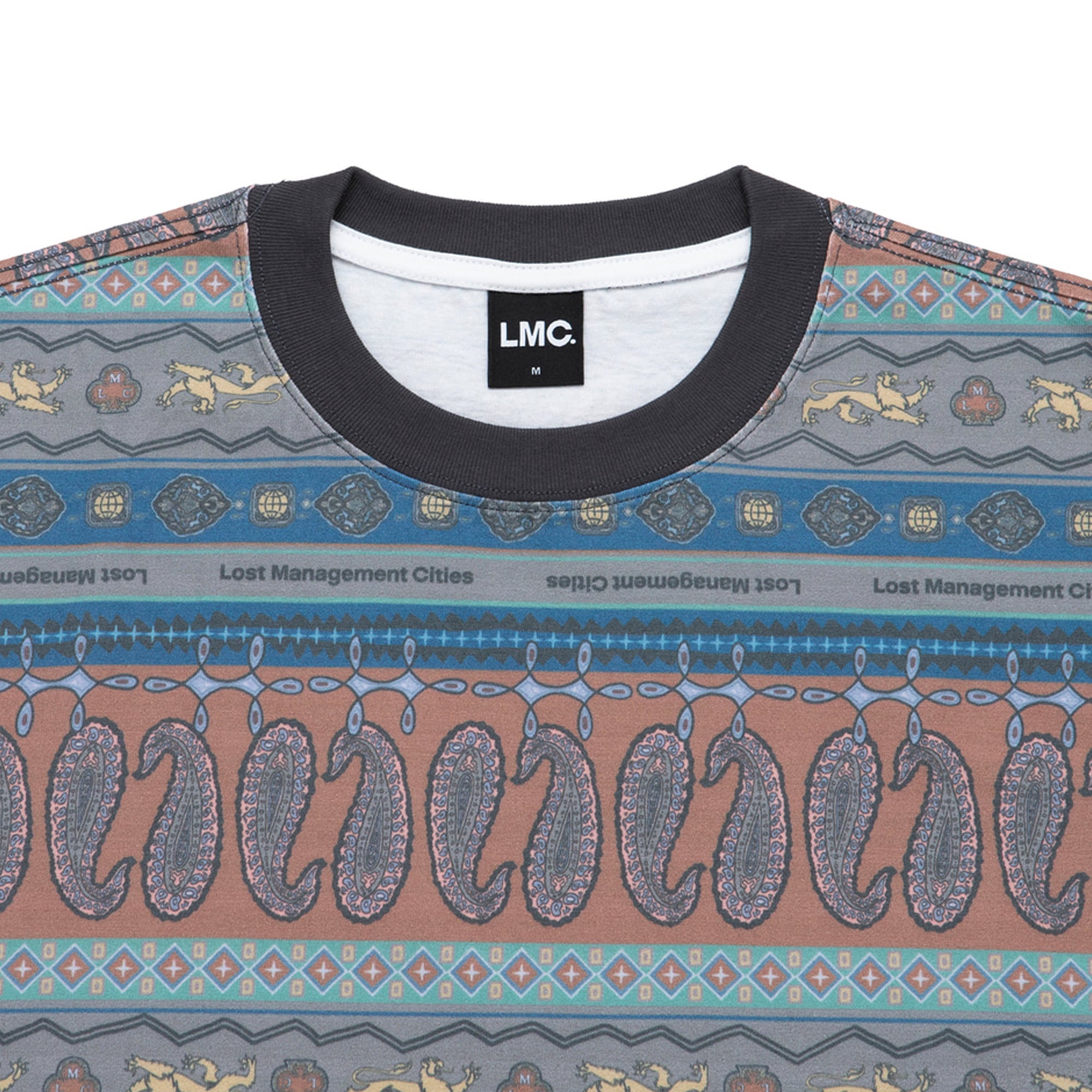 LMC Ethnic Paisley Stripe Tee 'Multi'