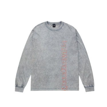Lost Management Cities Mens Acid Washed Vertical FN Long Sleeve 'Gray'
