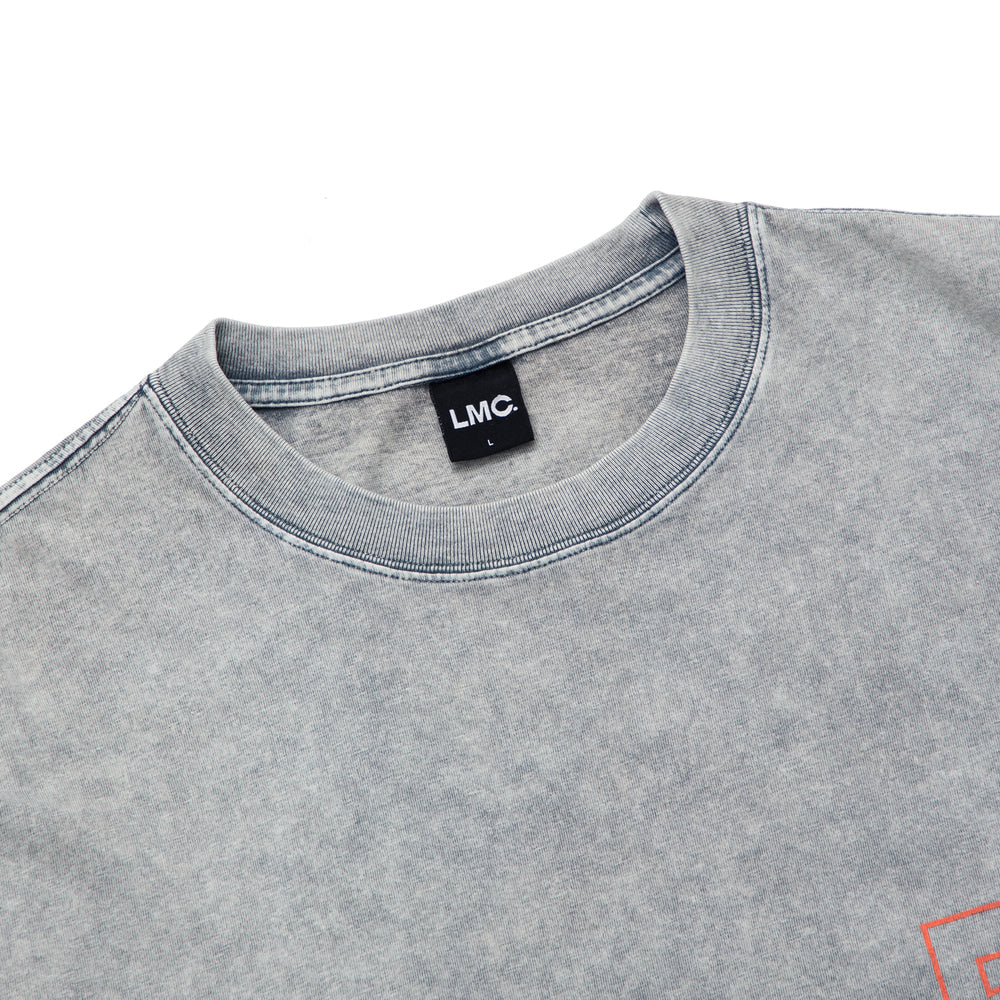 Lost Management Cities Mens Acid Washed Vertical FN Long Sleeve 'Gray'