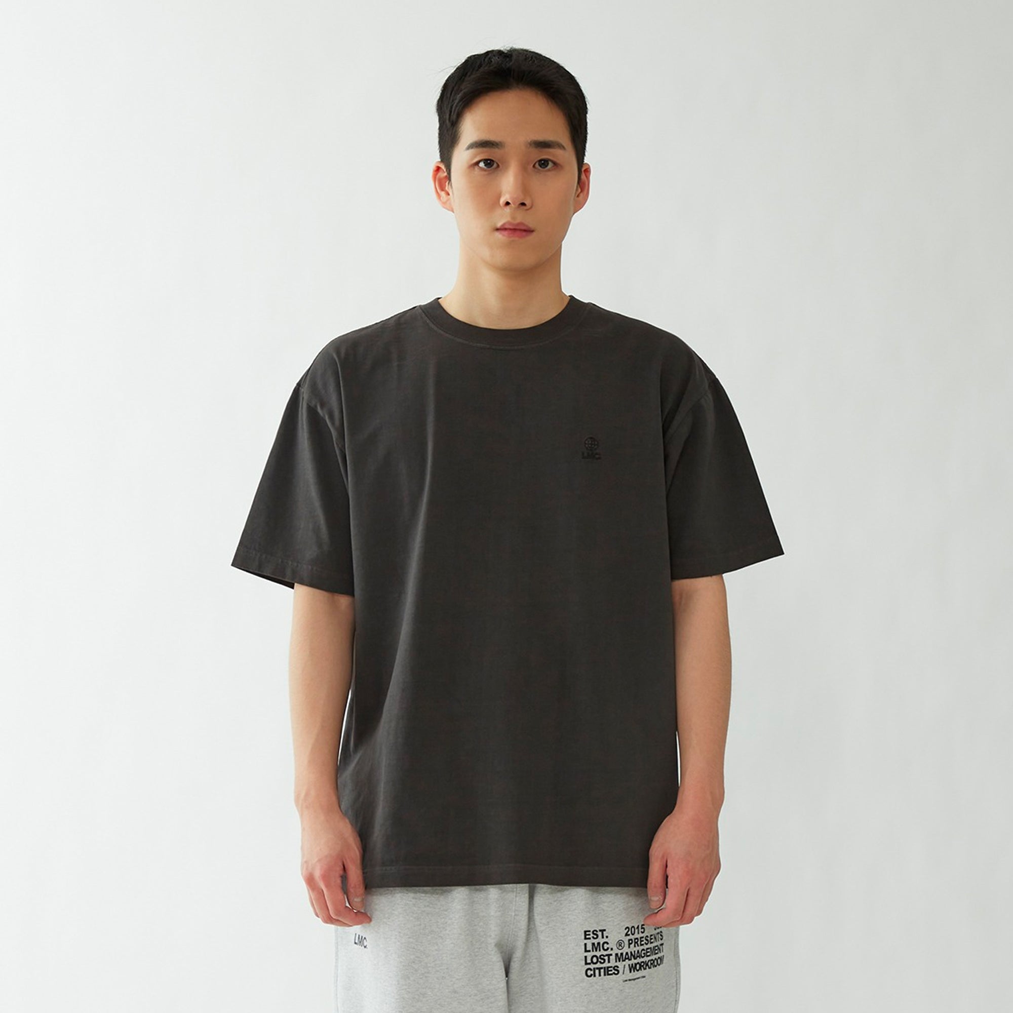 LMC Overdyed Globe Tee 'Charcoal'