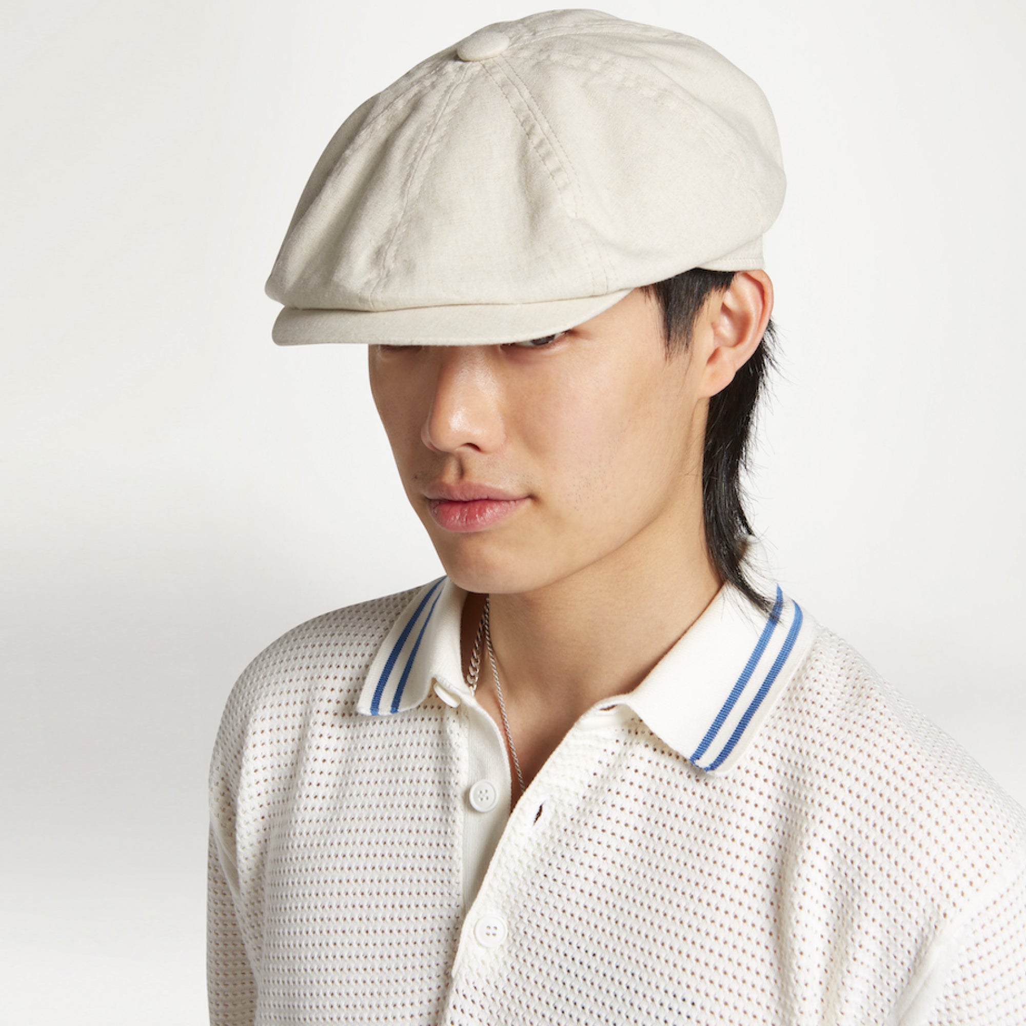 Manors Linen Baker Boy Cap