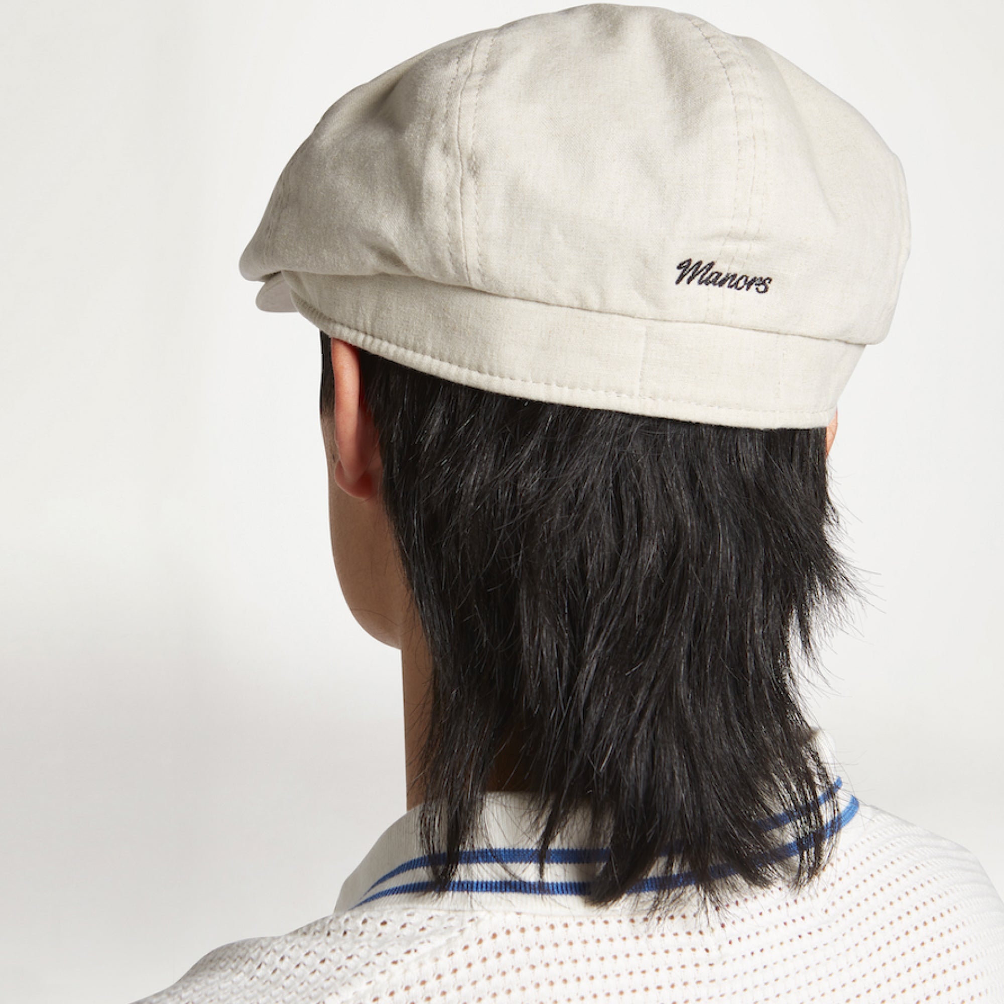 Manors Linen Baker Boy Cap