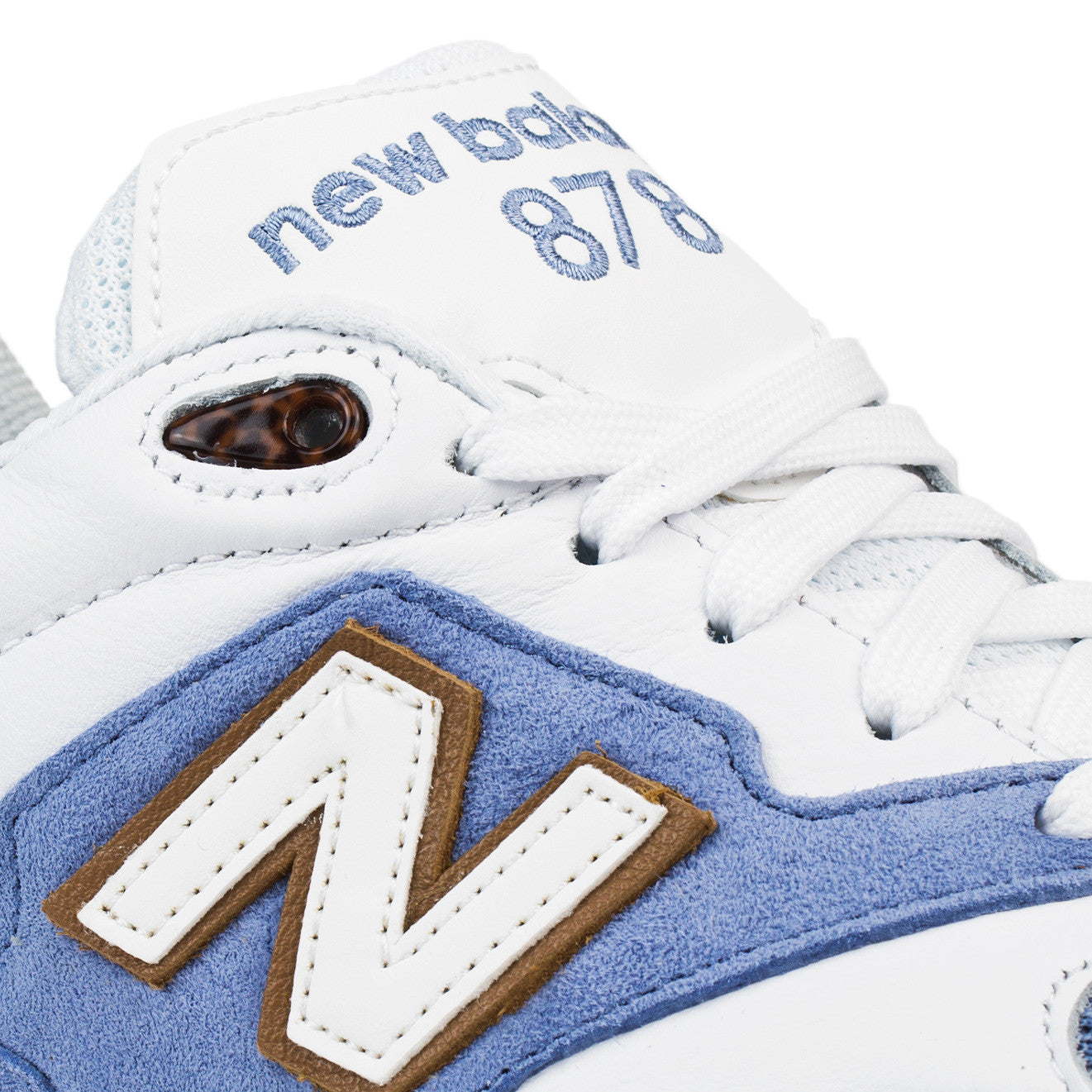 New Balance, ML878RMB, Blue, White, Tortise, Leather