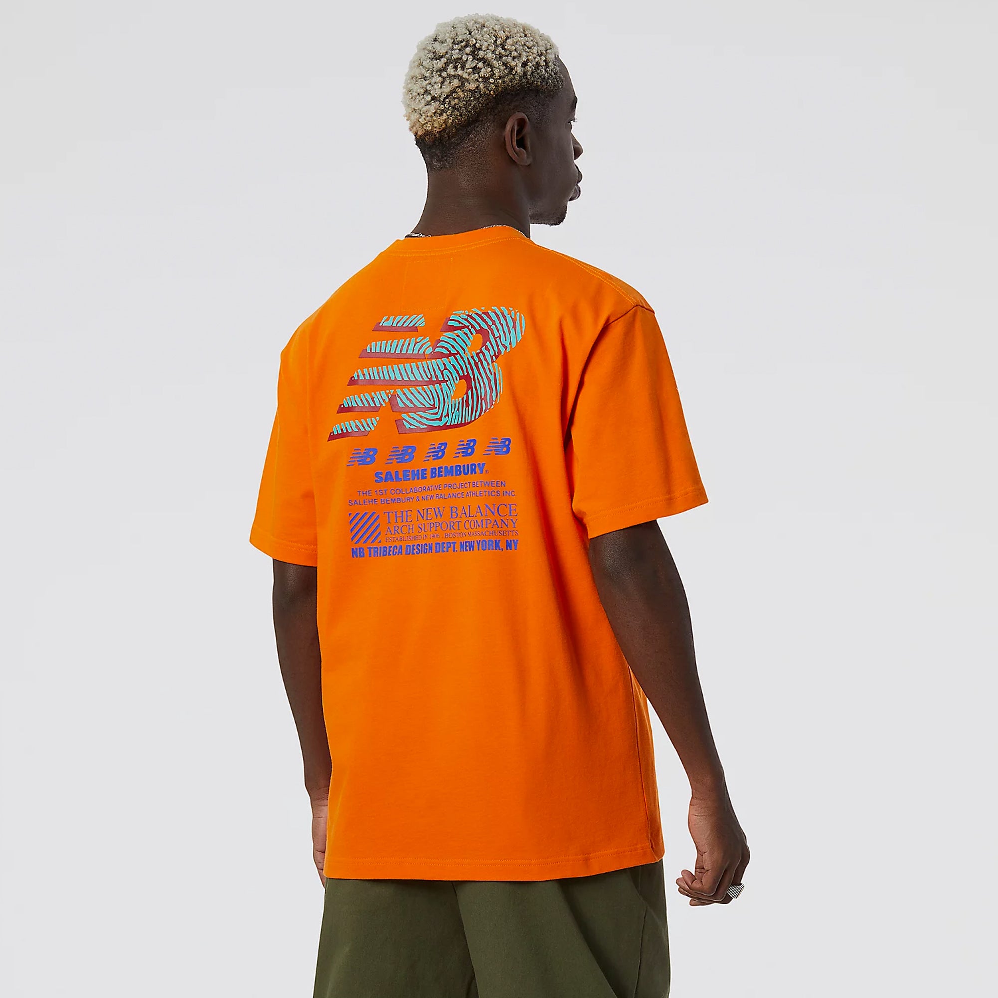 New Balance x Salehe Mens Yurt Tee 'Varsity Orange'