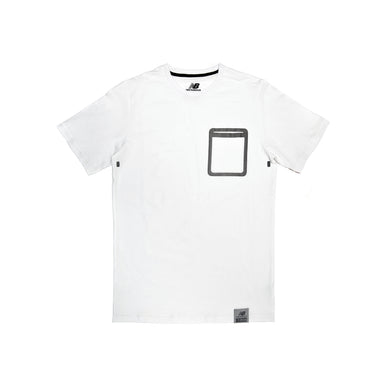 MT61559-WT, new balance, nb, push the past tee, tee, athletic, athletic fit, woven, stretch cotton, cotton, reflective, 3m, shirt, apparel, t-shirt, white shirt