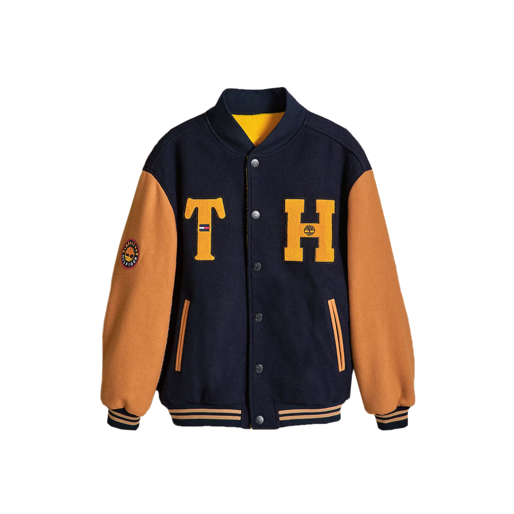 Tommy Hilfiger x Timberland Mens RM Reversible Varsity Jacket 'Desert Sky'