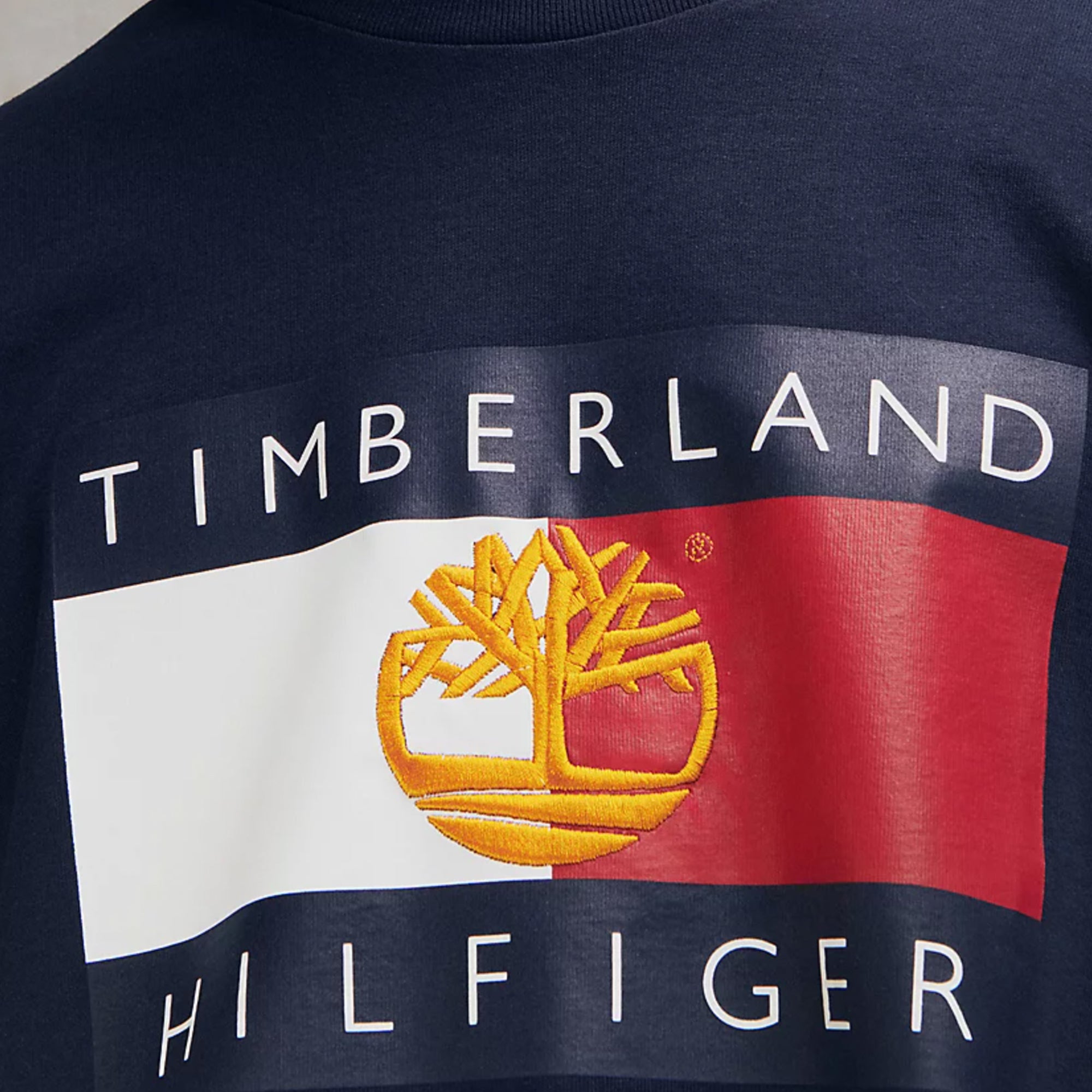 Tommy Hilfiger x Timberland Mens RM Flag SS T-Shirt 'Desert Sky'