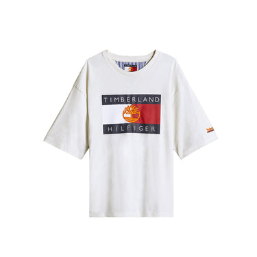 Tommy Hilfiger x Timberland Mens RM Flag SS T-Shirt 'Ivory'
