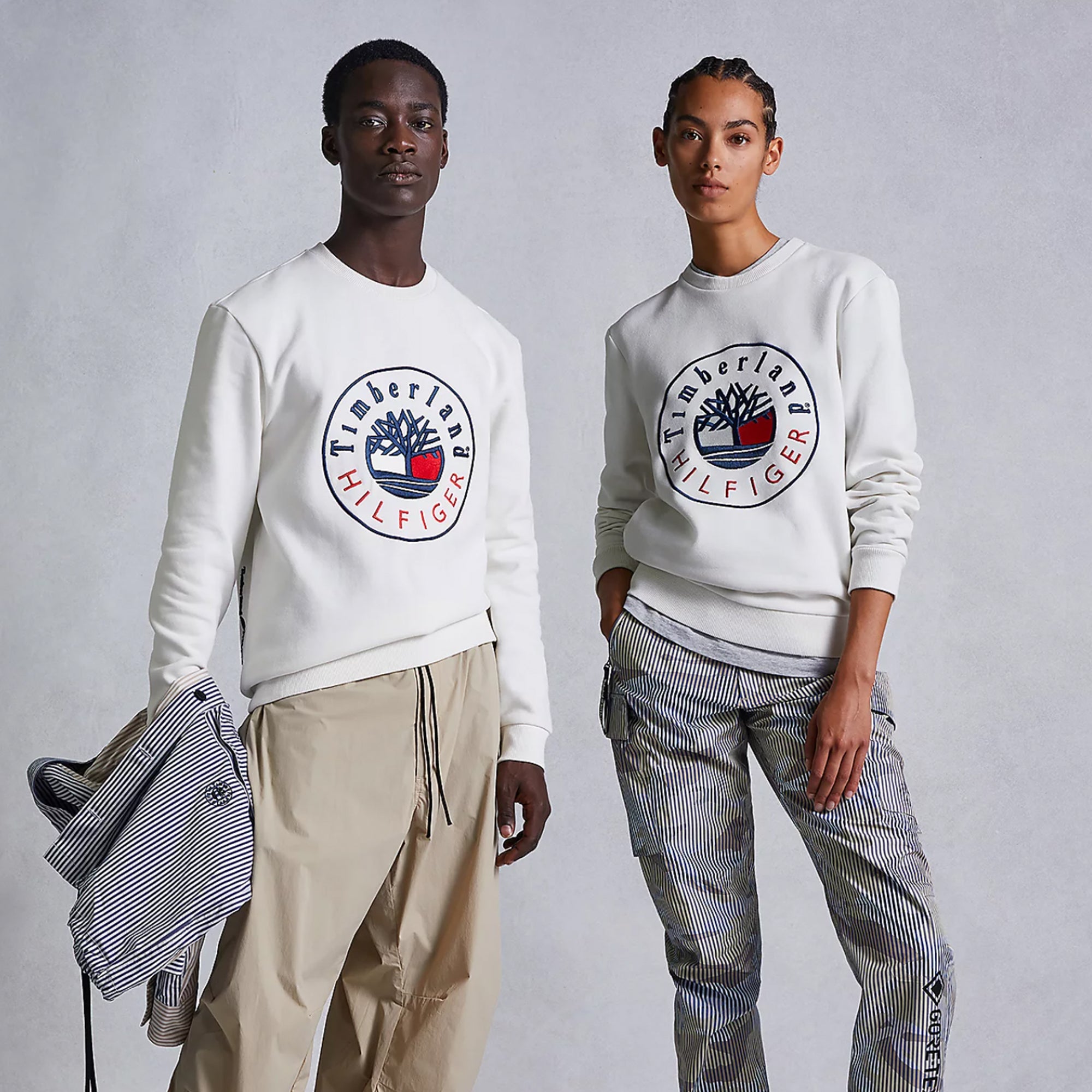 Tommy Hilfiger x Timberland Mens RI Logo Crew 'Ivory'