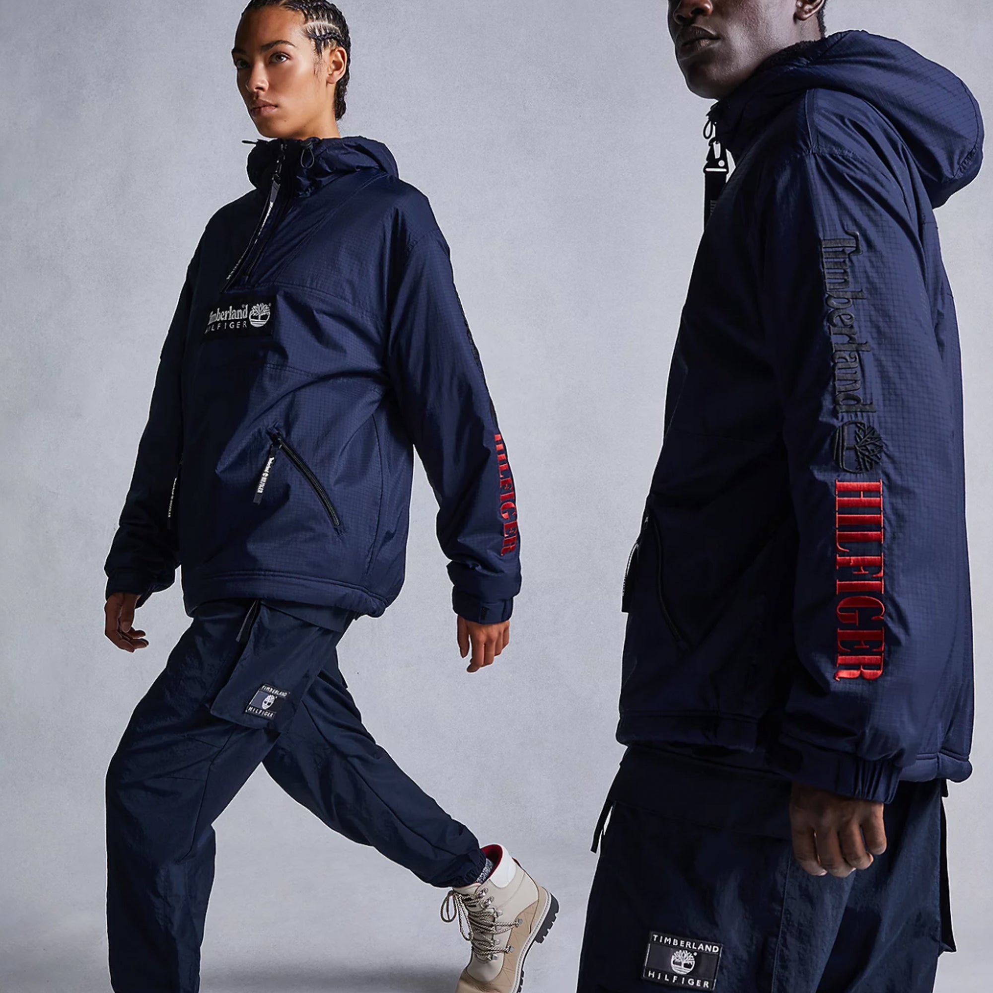 Tommy Hilfiger x Timberland Mens RI Pop Over Jacket 'Desert Sky'