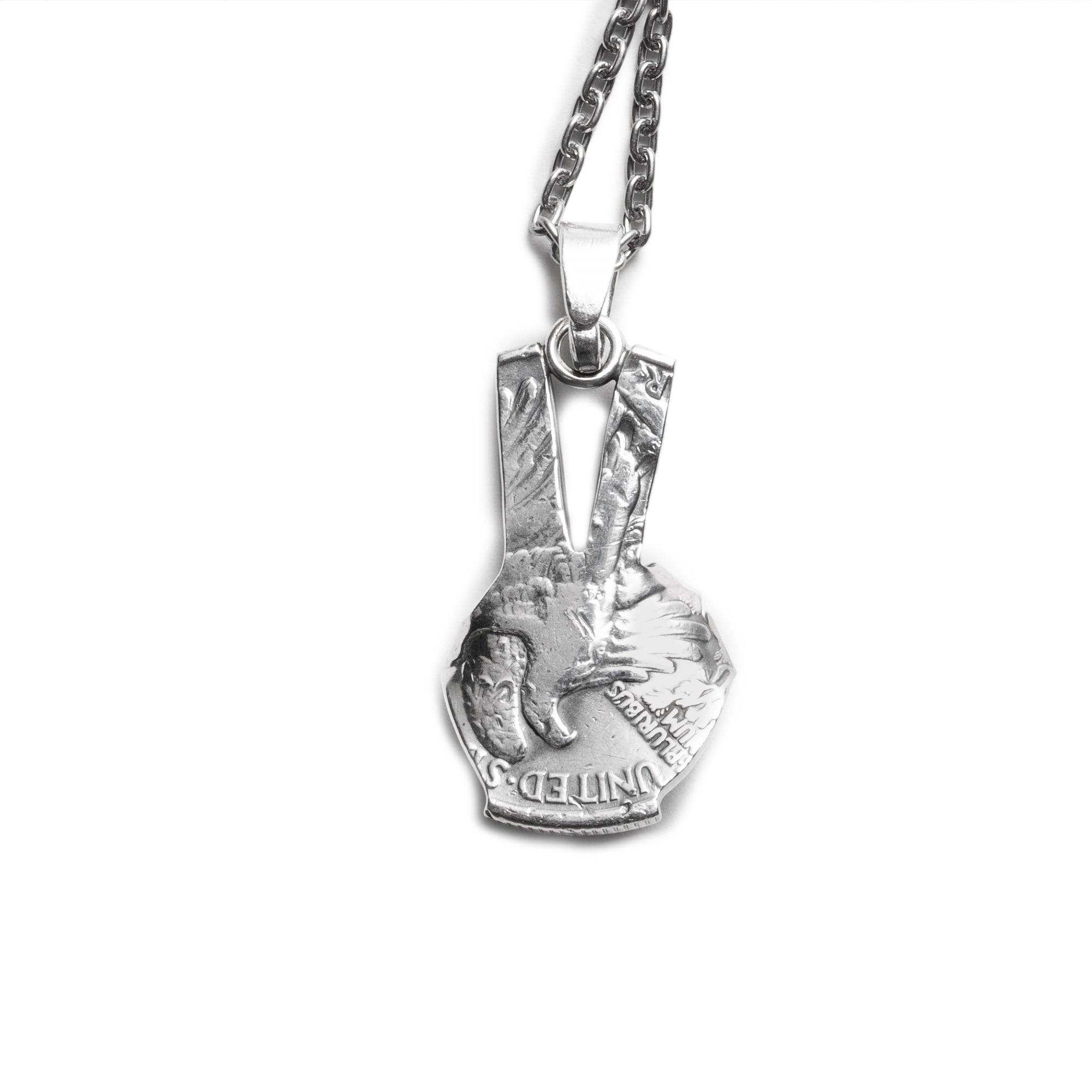 North Works 50 cent Hand Sign Peace Pendant