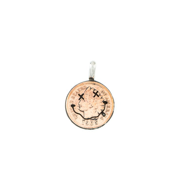 North Works Drunk Smile Coin Pendant