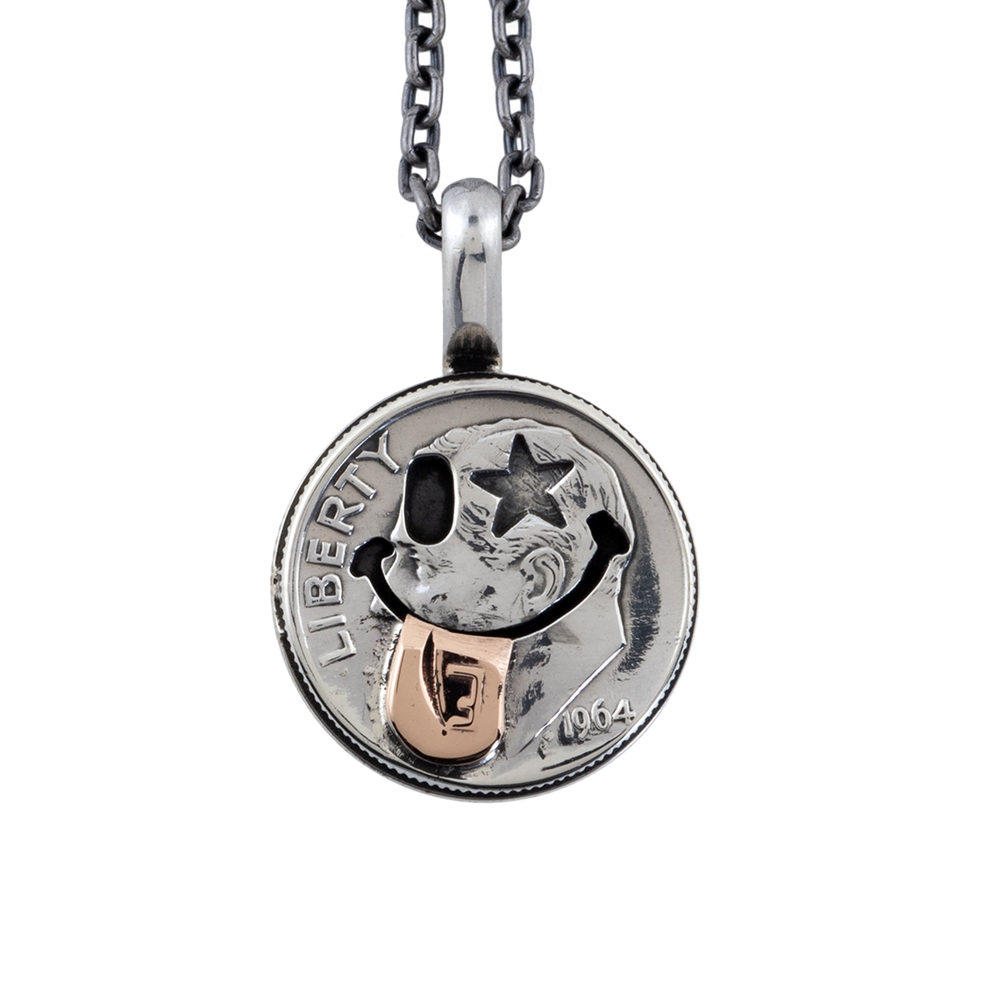 North Works 10 cent Tongue Out Necklace