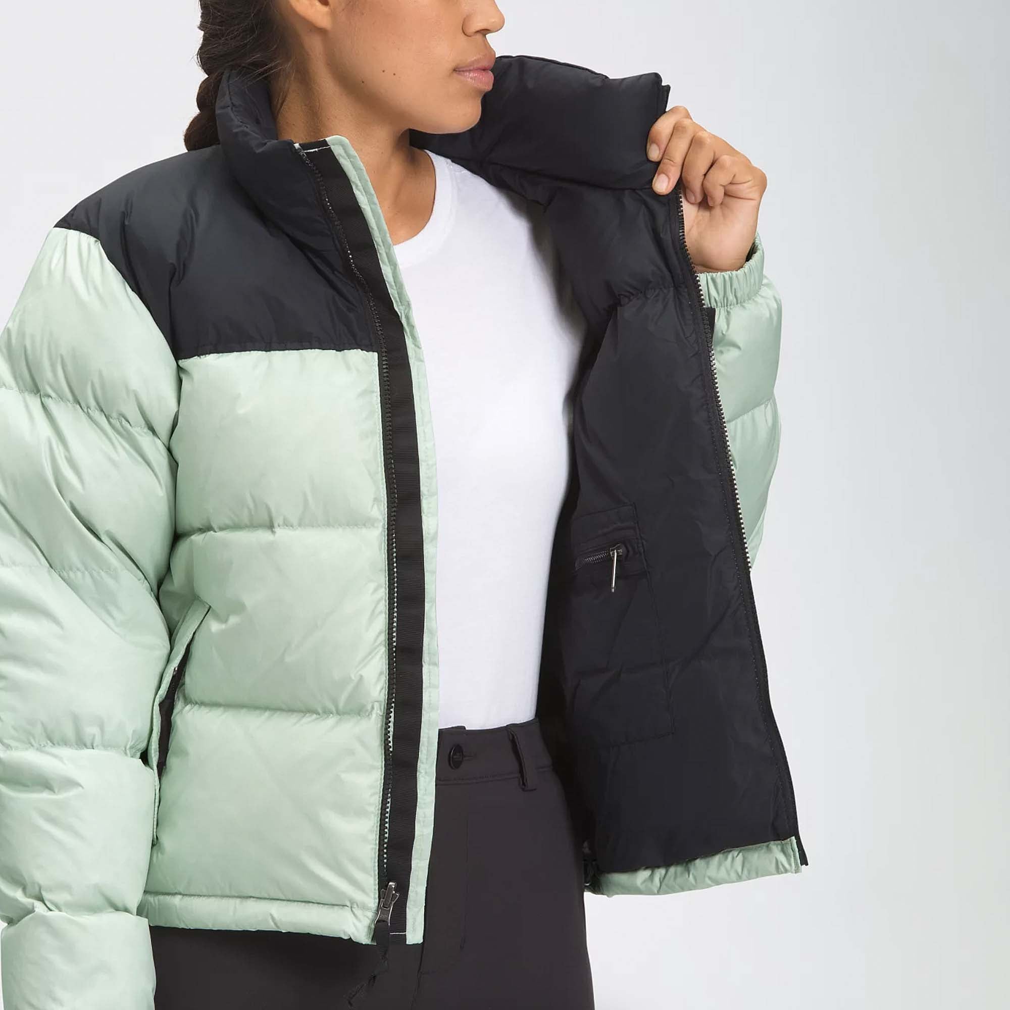 The North Face Womens 'Green Mist' 1996 Retro Nuptse Jacket